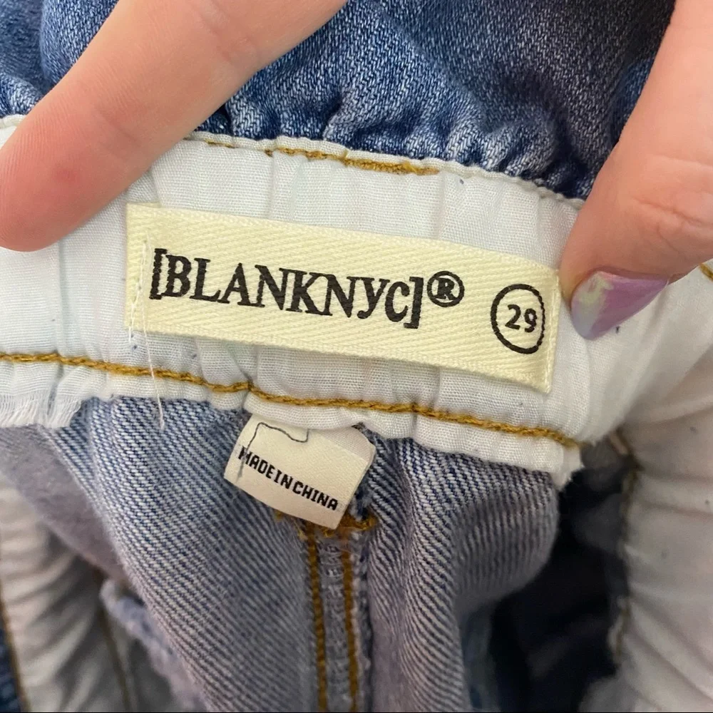 Blank NYC Paperbag Waist Belted Denim Shorts sz 29